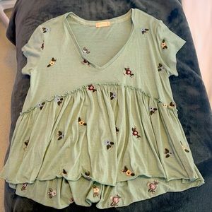 Altars State Peplum V Neck